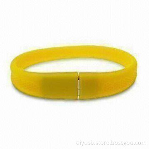 Bracelet-shaped USB Flash Drive with 64MB to 16GB Memory Capacity and 10-year Data Retention